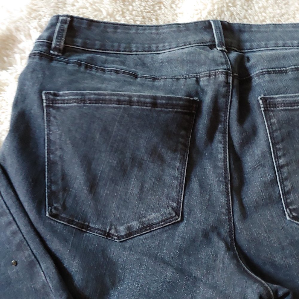 White House Black Market sparkly the skinny ankle jeans size 12 - Picture 4 of 15